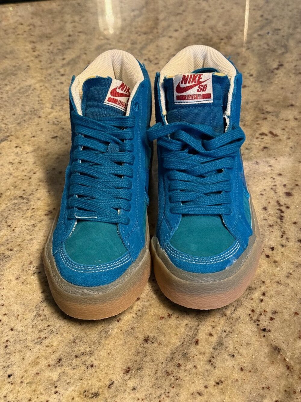 Nike SB Zoom Blazer Mid Premium Plus Teal Gum Sneakers Mens 5/Womens 6.5